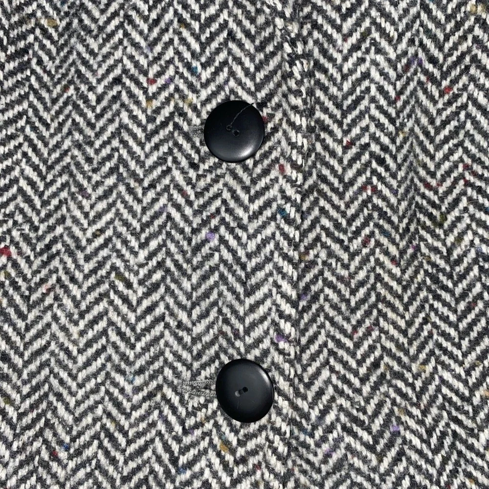 Vintage Braeton Women's‎ 7/8 Wool Coat Herringbone Wool Blend Lined Pockets